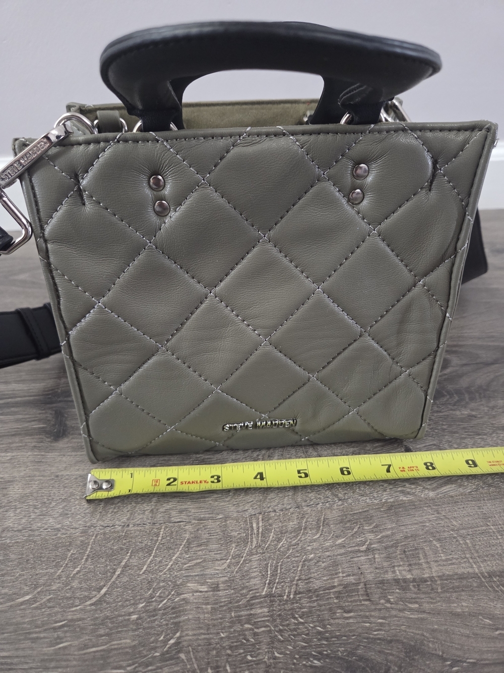 Steve Madden Olive Green Quilted Crossbody Bag NWT - Picture 9 of 10